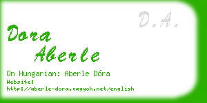 dora aberle business card